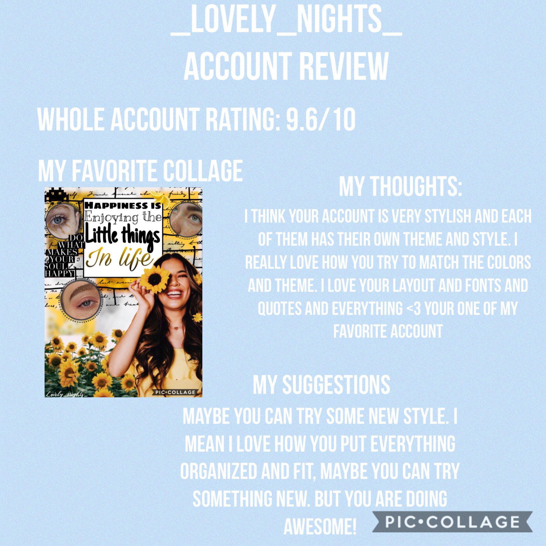 Thank you for entering my account review contest!