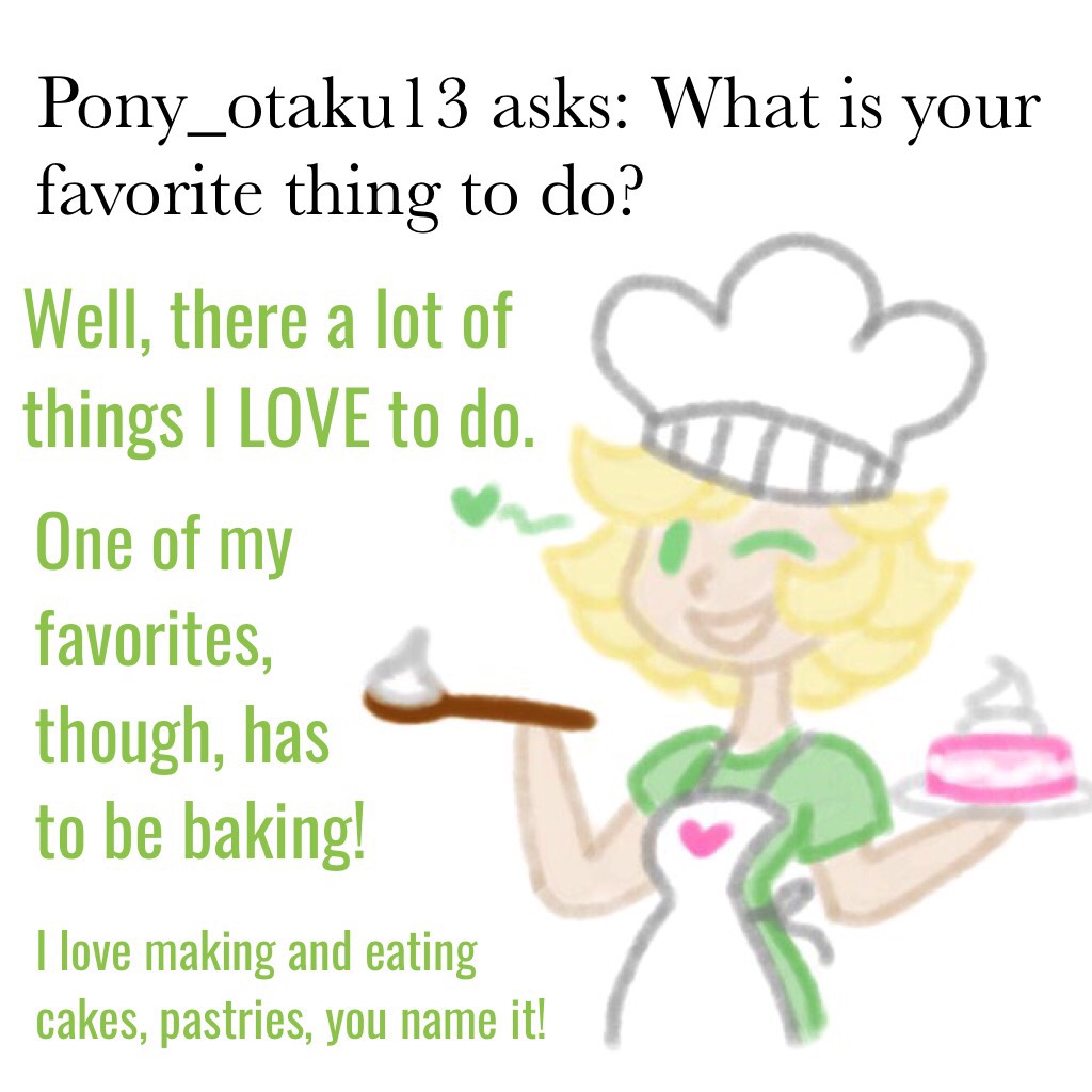 Medeis: "I'd love to bake something for you all someday!"