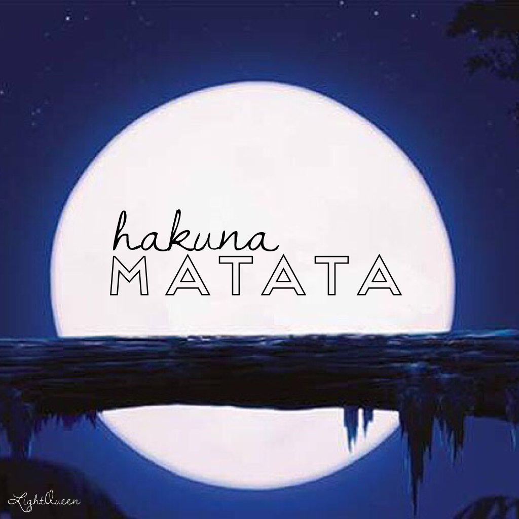 🌙 HAKUNA MATATA: it means no worries / for the rest of your days 💕 goodnight, loves.