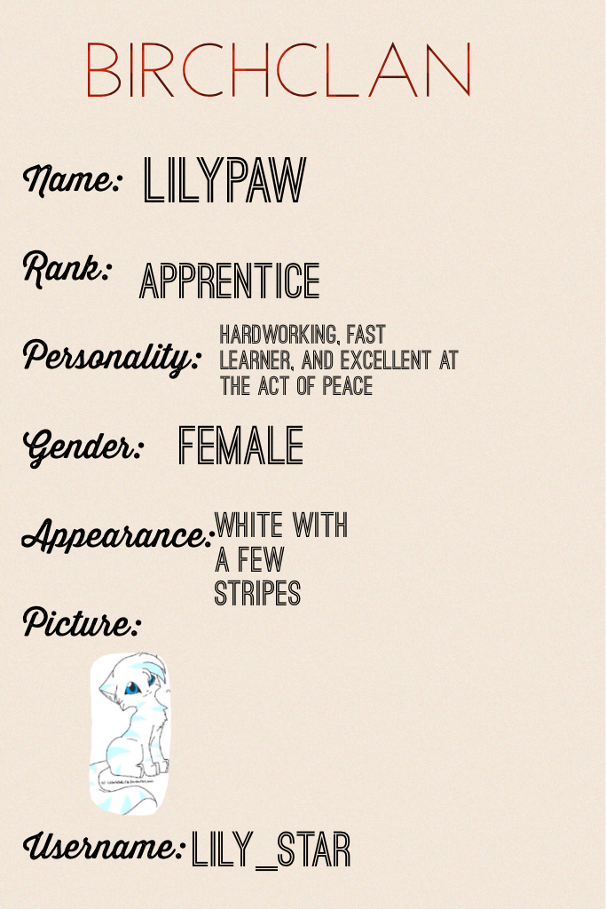 Welcome Lilypaw