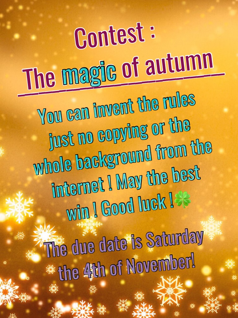 Contest : 
The magic of autumn 