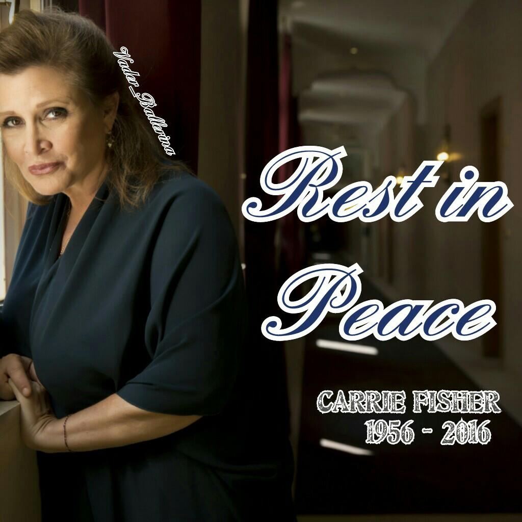 Click 😢
Rest In Peace, Carrie Fisher 😭❤
1956 - 2016 
#OurFavoritePrincess 😢💘
