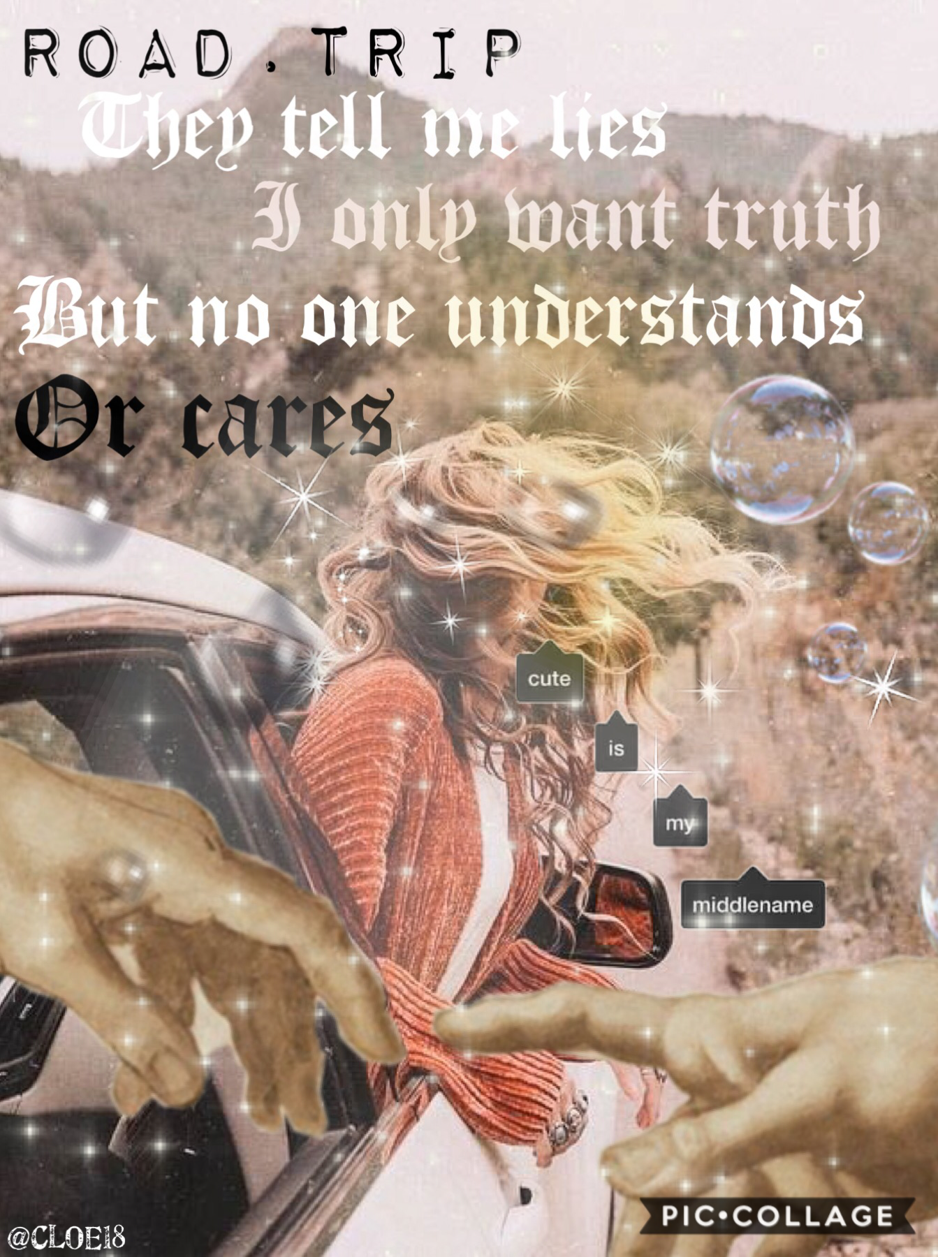 🔴TAP🔴

Sometimes you need to loose something to care this collages is for those people who claim they don't care about anyone or anything, I know ur lying everyone cares at some point.

-Cloe18😉