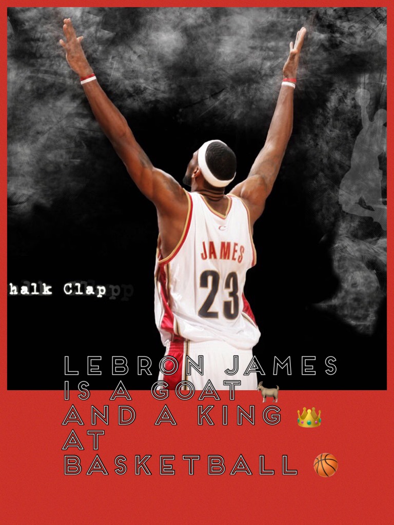 Lebron James is a goat 🐐 and a king 👑 at basketball 🏀 