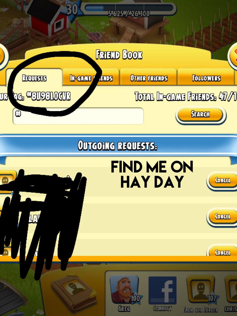 Find me on hay day