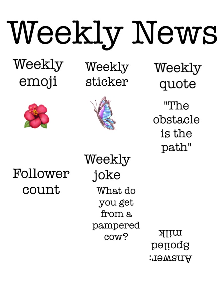 Your weekly news presented to you by gabby