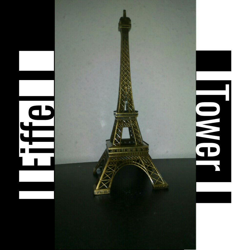 I bought myself an eiffel tower yesterday. It's made of metal. Eiffel tower 💜