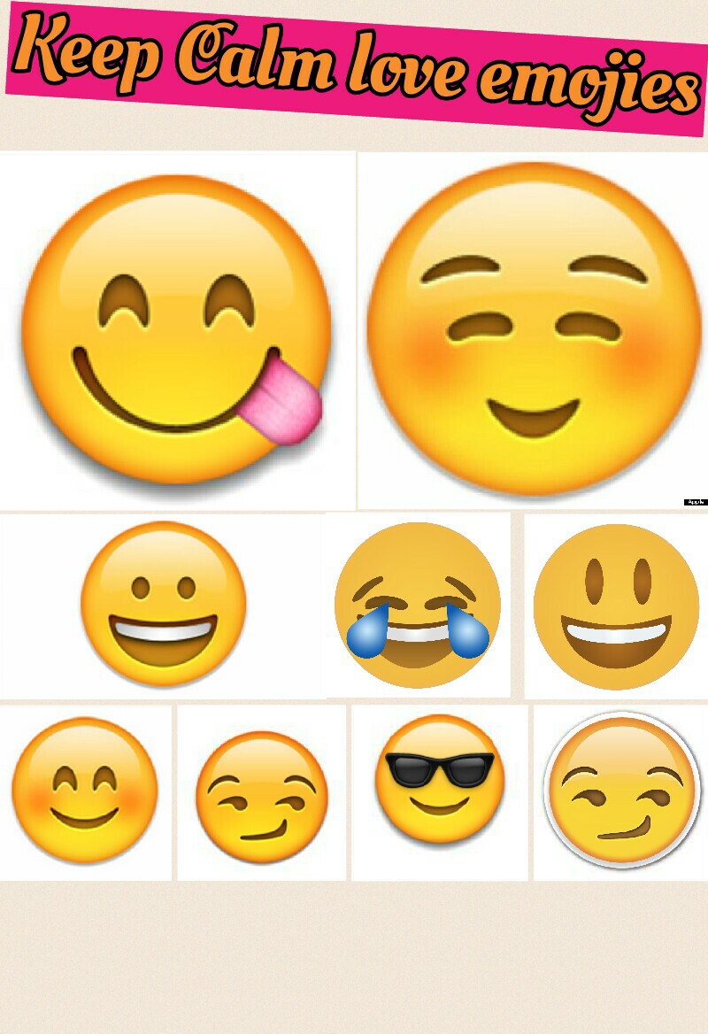 Keep Calm love emojies