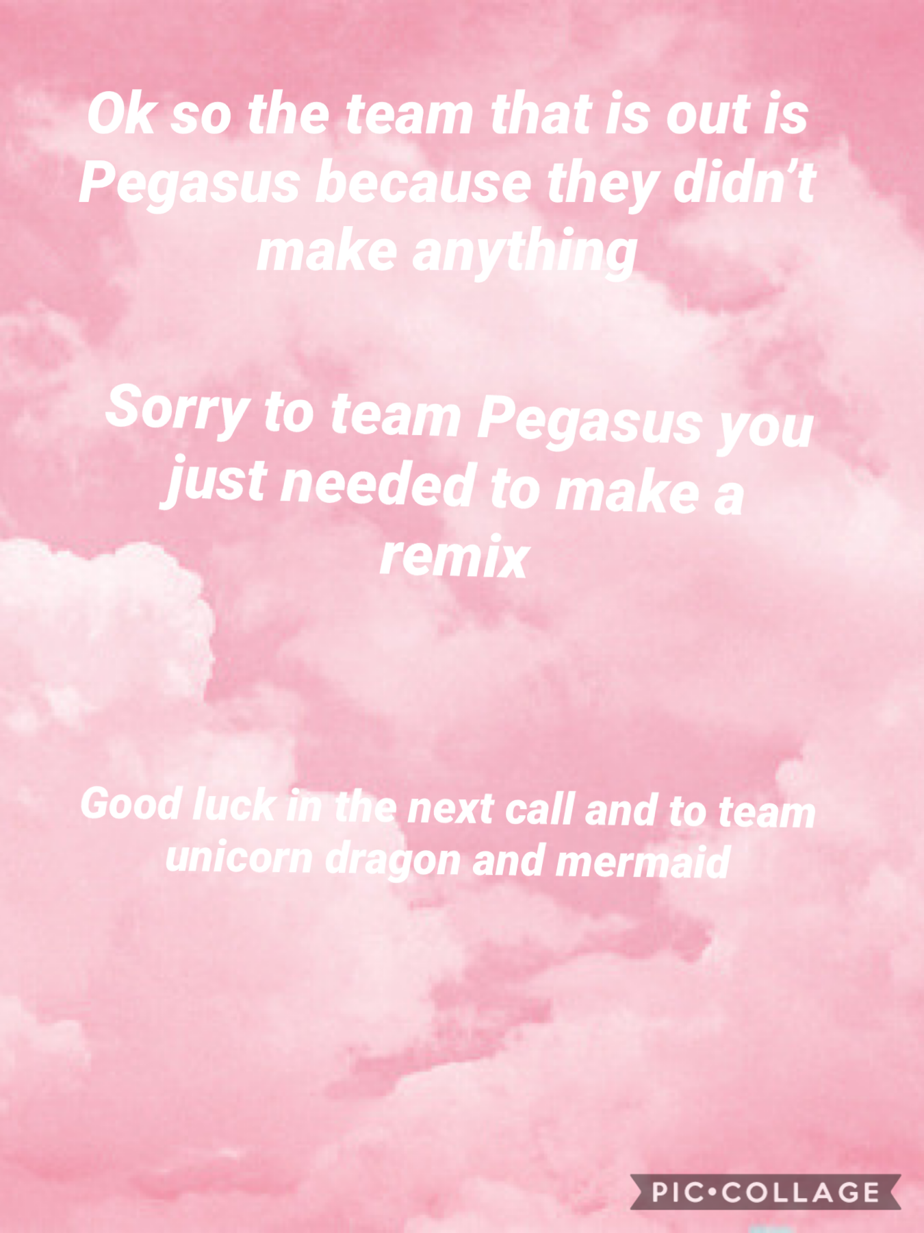 Sorry team Pegasus 