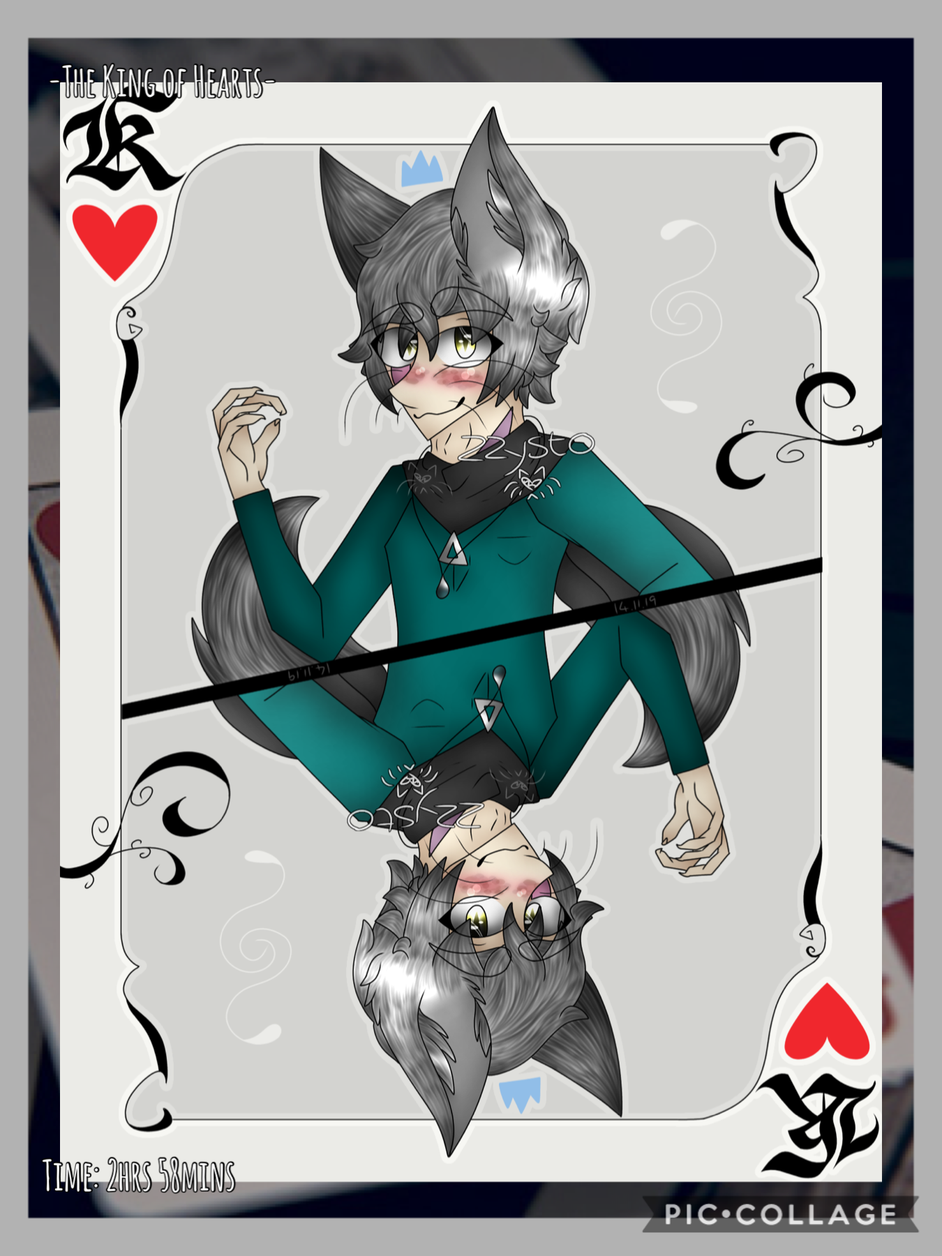 ♥️Tap♥️
~The King of Hearts~
Here’s the first card in my series based upon my own ocs uwu Since it was my first, it’s kinda basic, so both images are exactly the same, aa I’m sorry Zysto :’’)
hi I’m getting iLl again hh I can’t bReAtHe