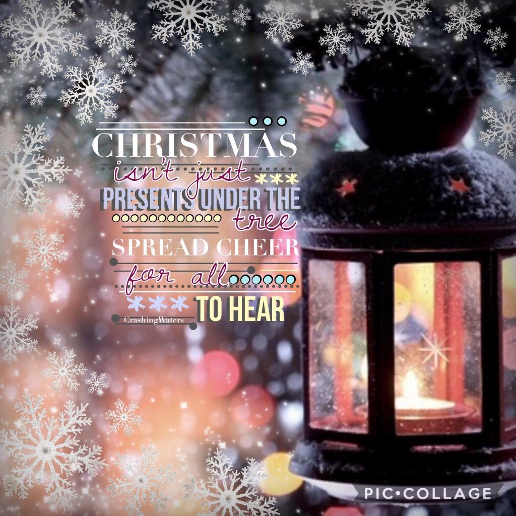 Christmas is getting closer💜🎄I may start a Christmas message thing soon❄️tell someone that inspires you or you love their account but never got to say by giving them a lovely comment of remix to show you care💓brighten someone's day! What are you all looki