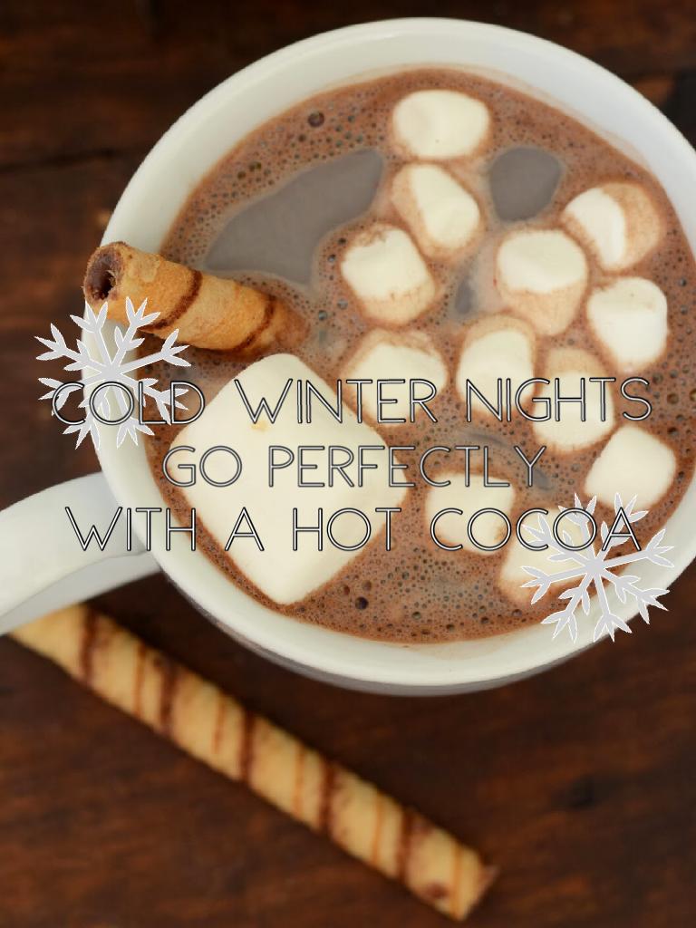 I love hot cocoa