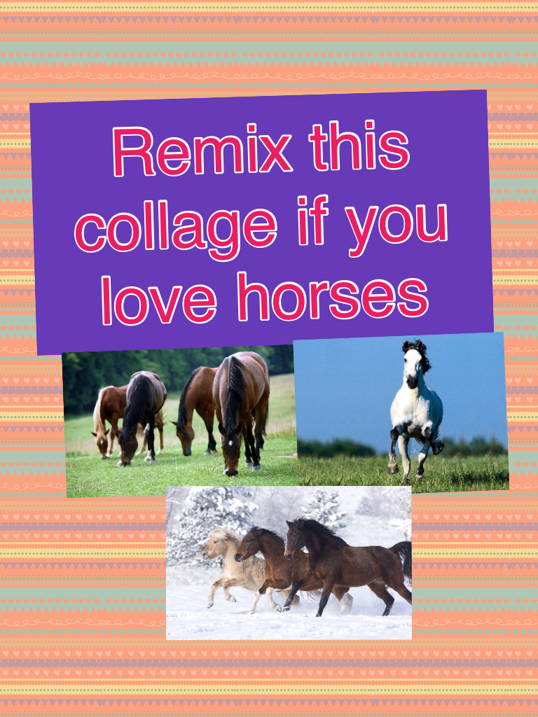 Remix this collage if you love horses 