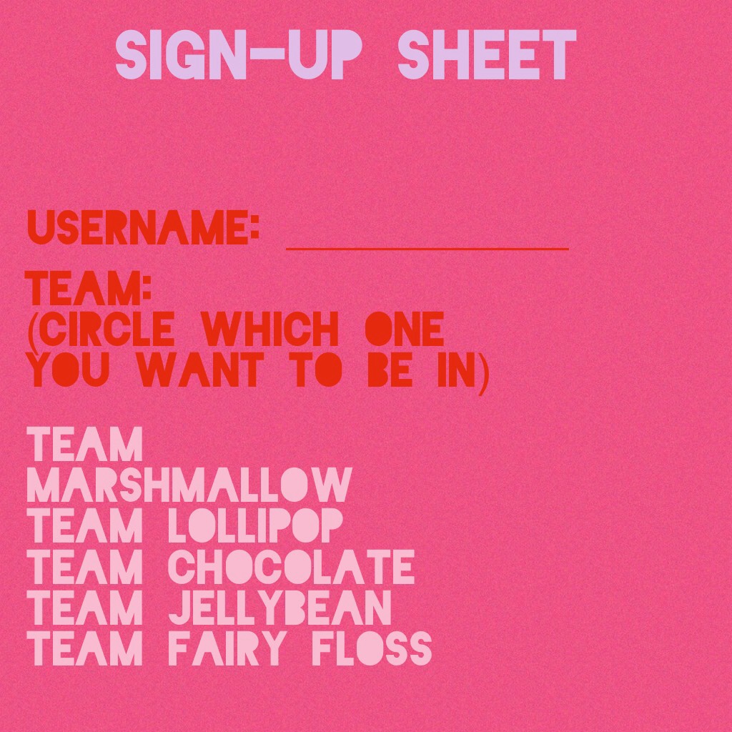 Sign-Up Sheet!!