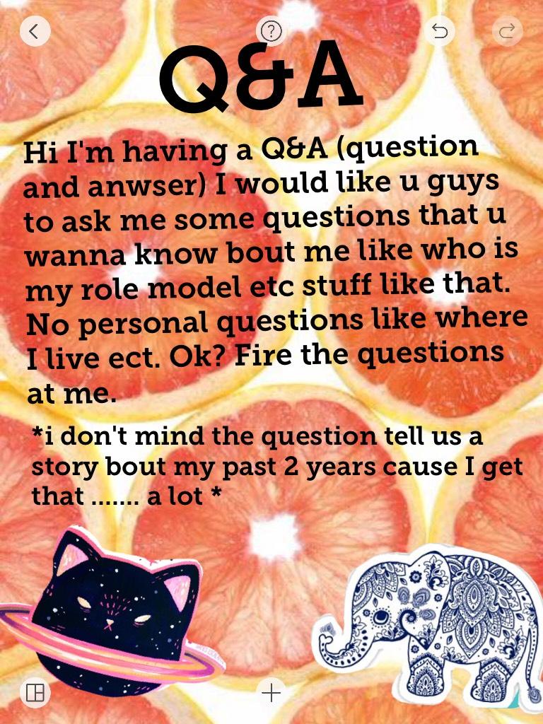 Q&A time 