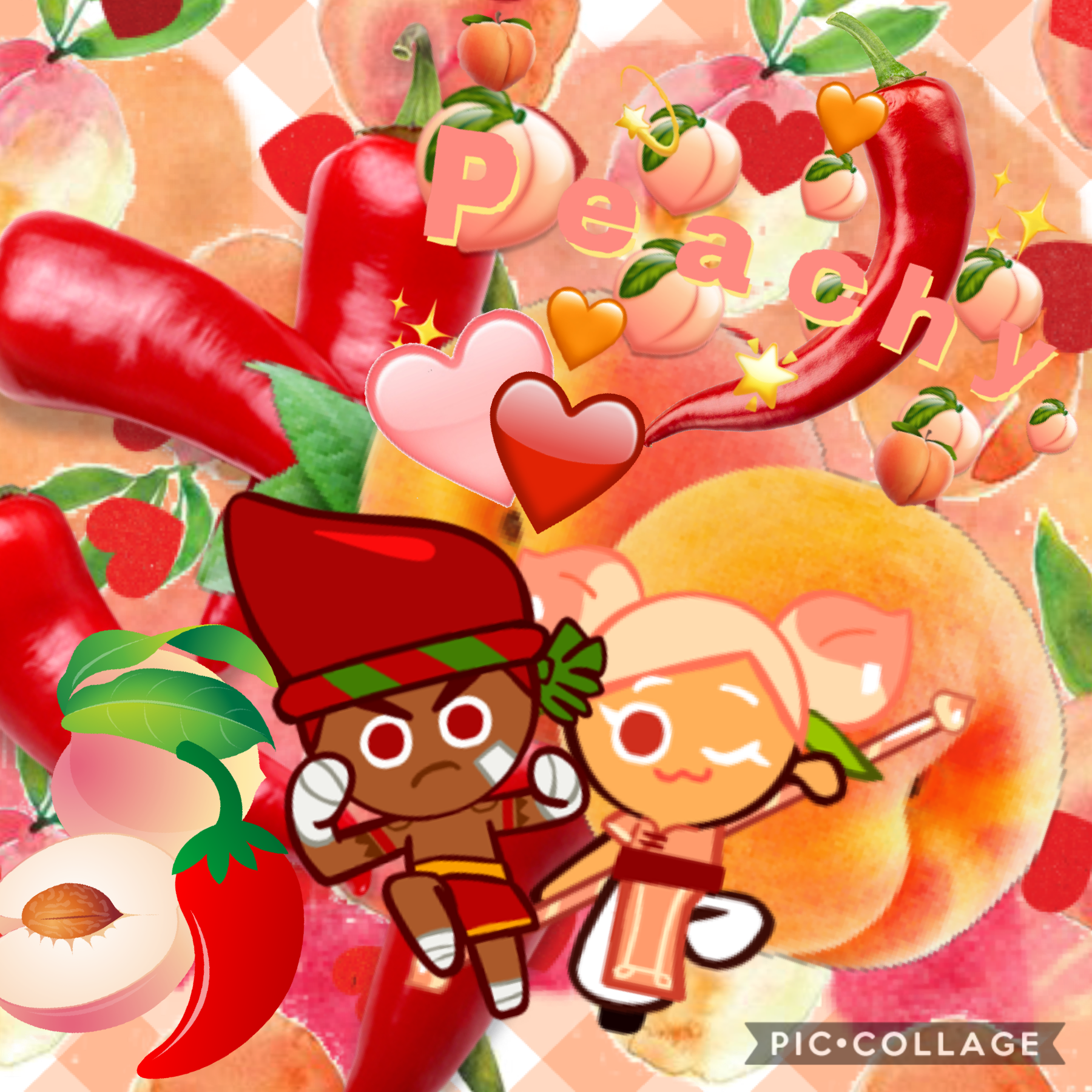 Red Pepper Cookie x Peach Cookie🍑🌶