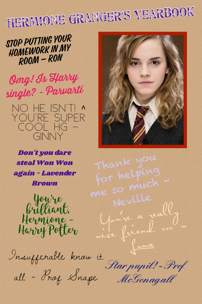 Hermione Granger's Yearbook