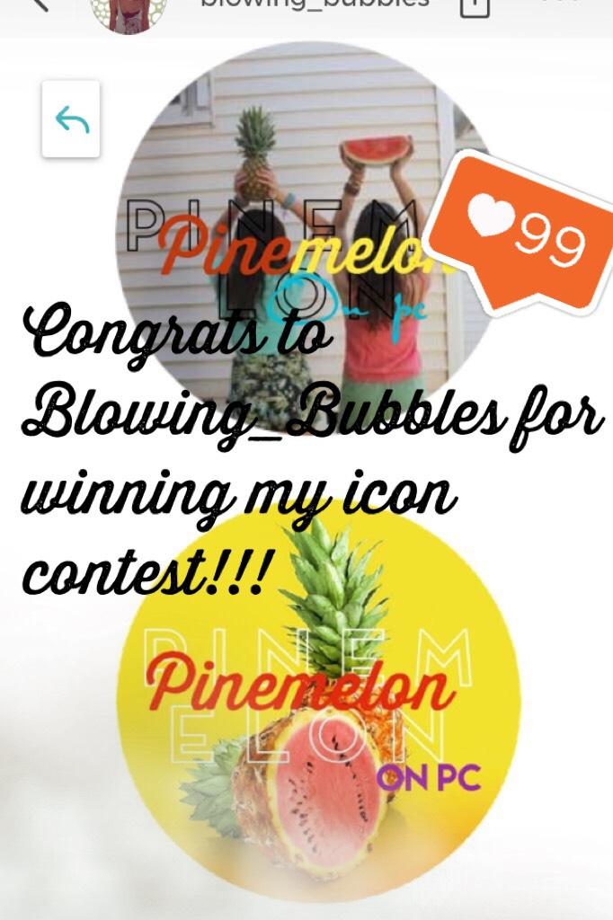 Congrats to Blowing_Bubbles 