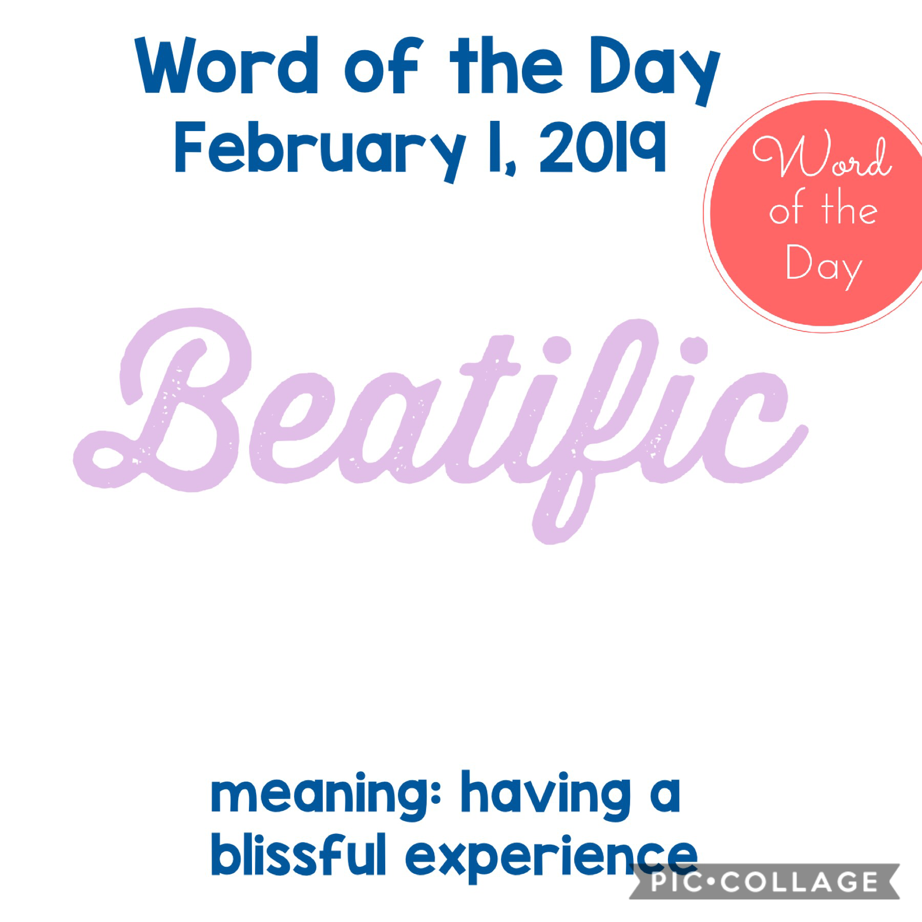 I’m gonna start doing a word of the week
(or at least try)
February 1, 2019