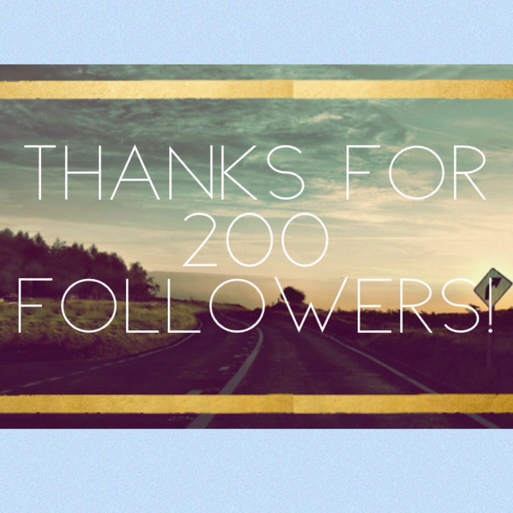 ~tap~
Thank you for 200 followers! I really appreciate it xx