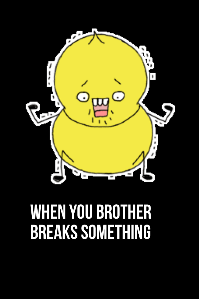 When you brother breaks something