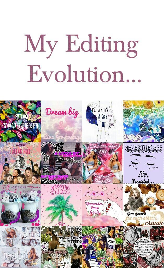 🍓TAP🍓
Sooo... 
Here's my editing evolution!
What do you think?😂😂😂
I think I started in 2017 February or March and now 2018!
Almost a year...
WOW...
Xoxo,
Rosie