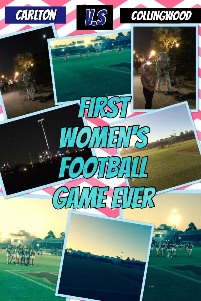 First women's football game ever 