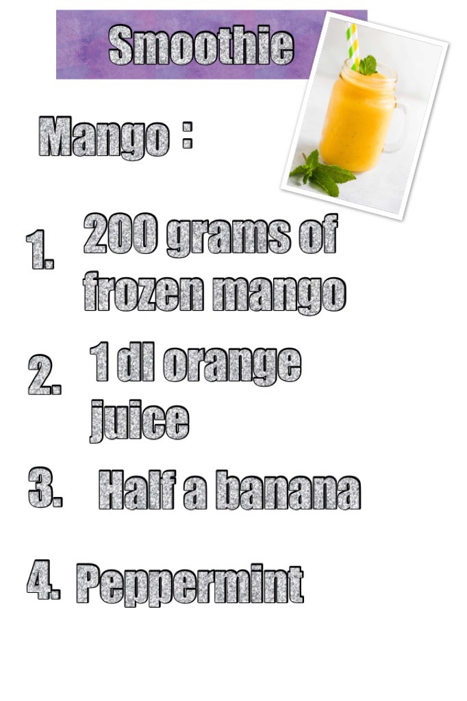 Mango smoothie!🧡