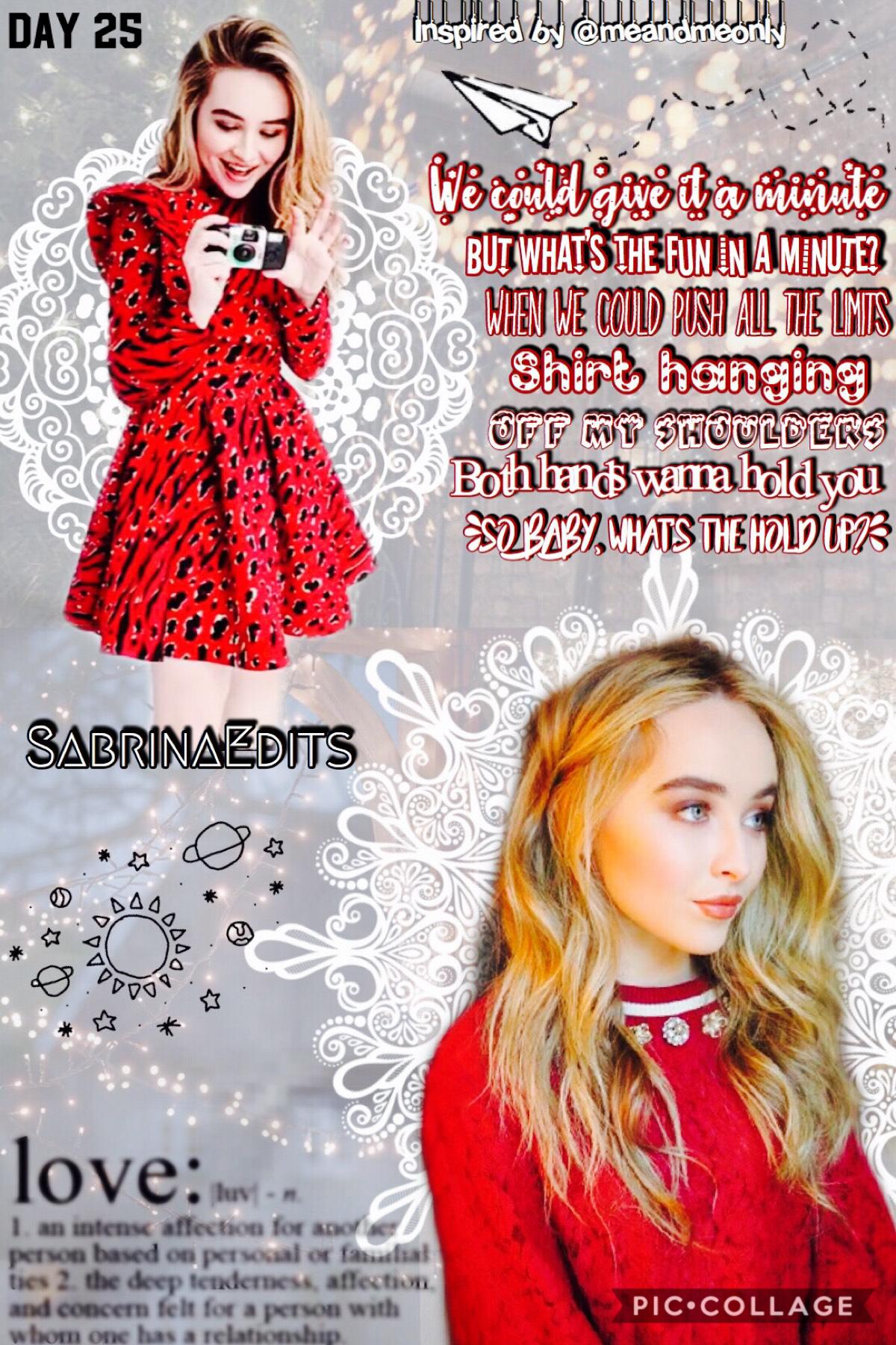 💓Tap💓
This is so late and i am so sorry i didn’t completely plan out when i was supposed to be posting and i’m so sorry. comment “💔” if you read this. hope you like my edit of Sabrina Carpenter 
