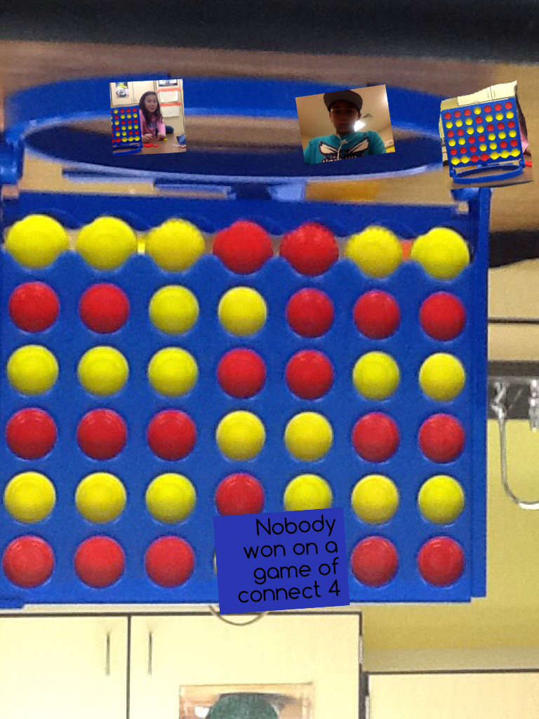 Nobody won on a game of connect 4
