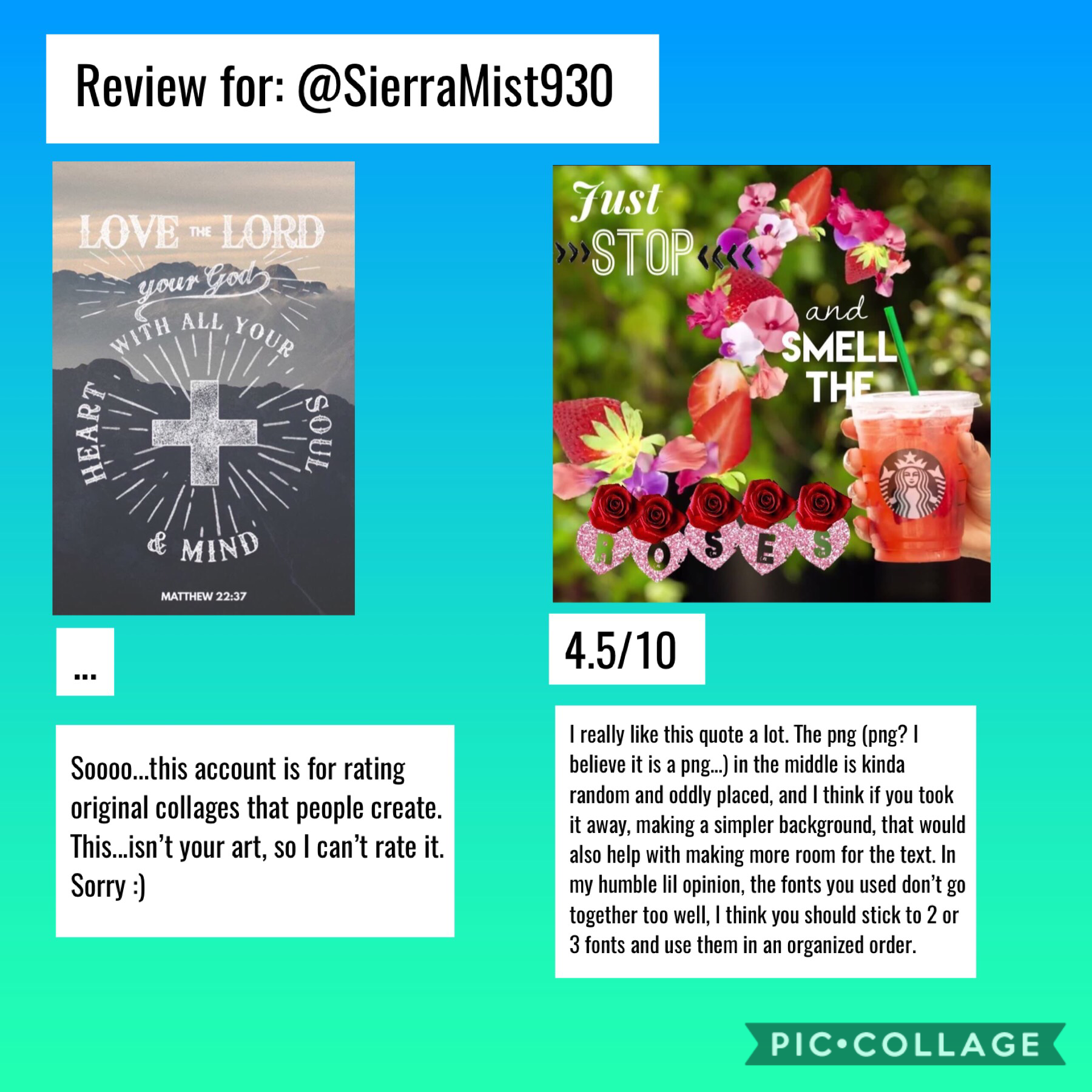 Account review for @SierraMist930 ❤️