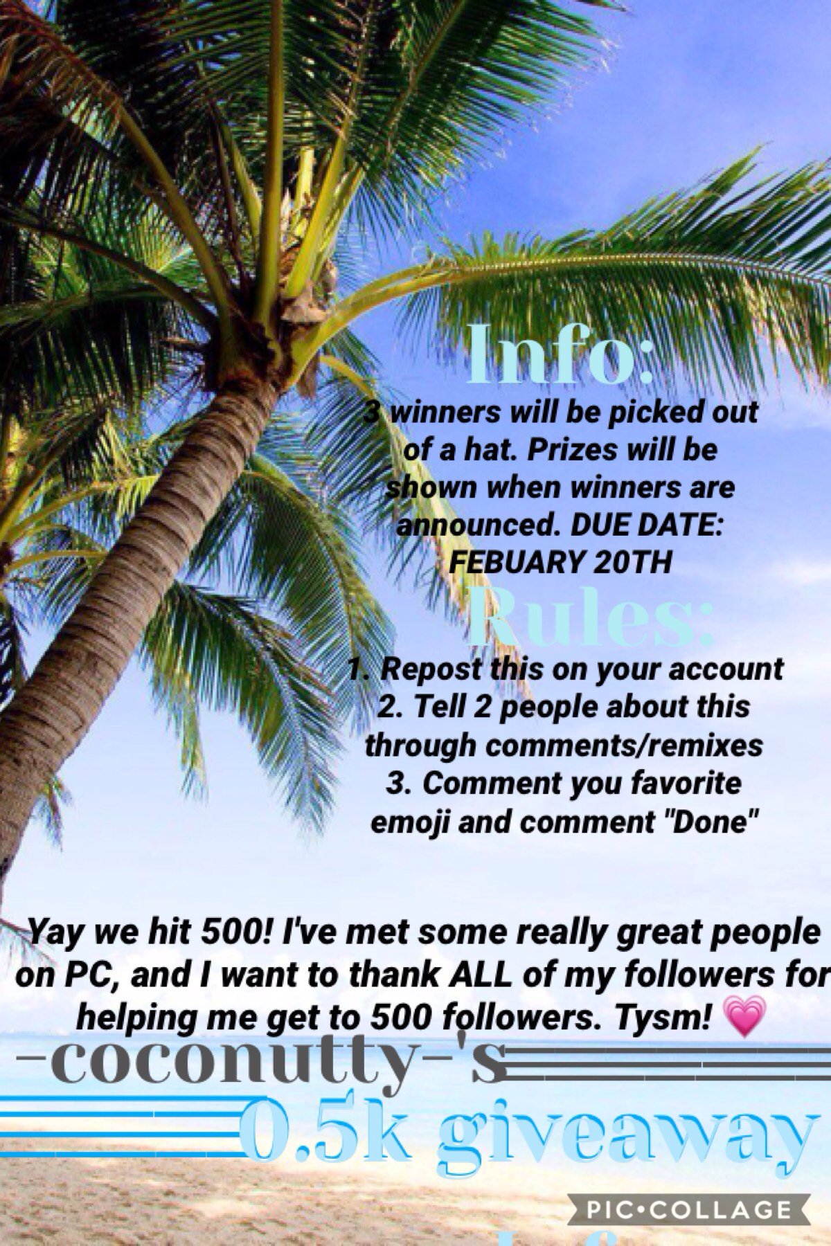 Yay a giveaway! This is due on February 20th please enter!