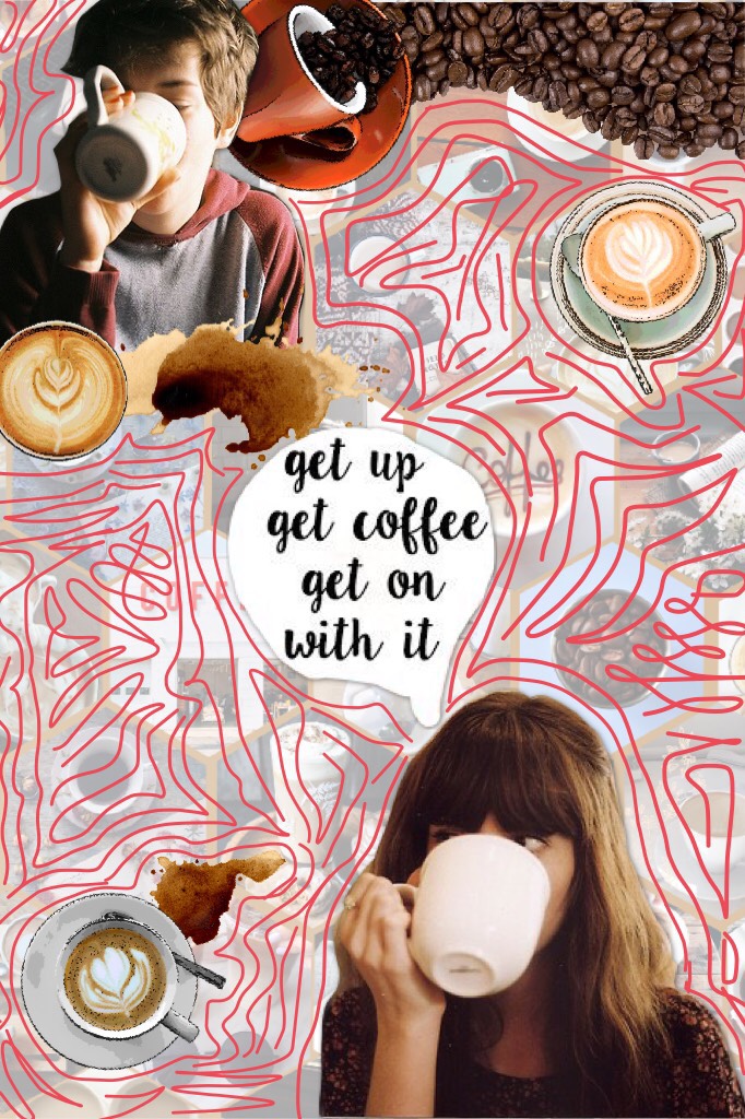 This is kinda ironic because I've never had coffee😅I'll remix the background of this just because☕️Got inspired by @Photo-Booth with the random red swirls, since she had random white swirls on one of her collages💕