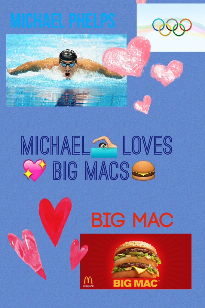 Michael🏊🏼 loves 💖 his Big Macs🍔 😂😂😂 #aswimmersdiet
