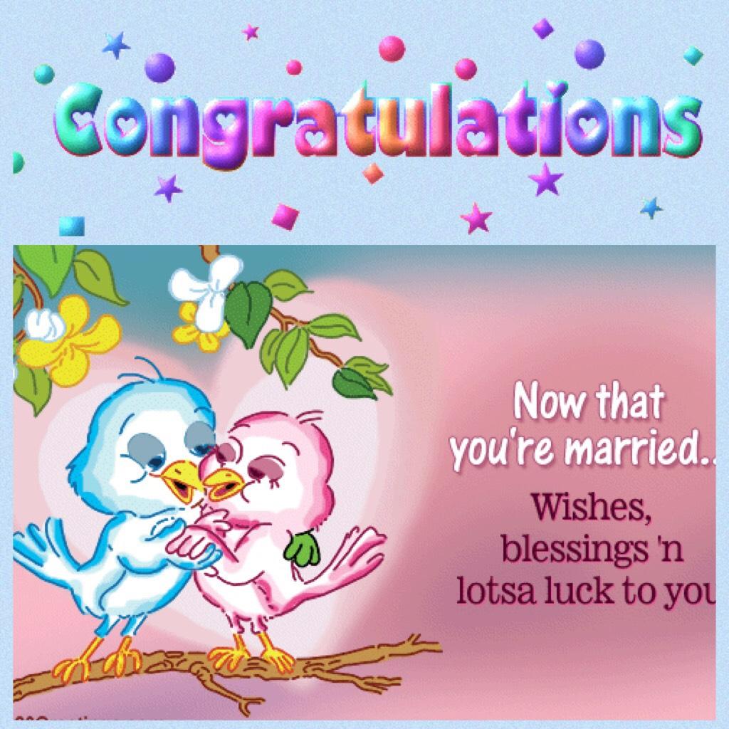 Congrats
Wedding lovebirds