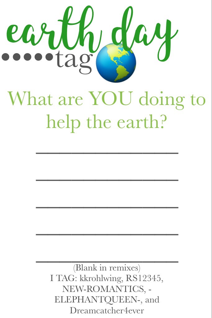 🌎EARTH DAY TAG🌎
#earthday #piccollage