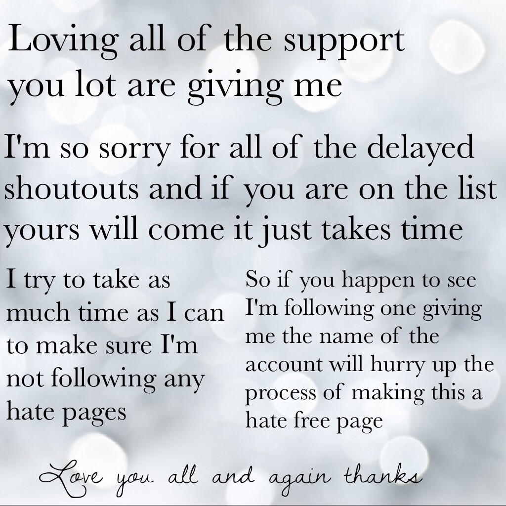 Love all of you xoxo