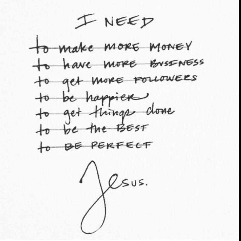 All we need is Jesus