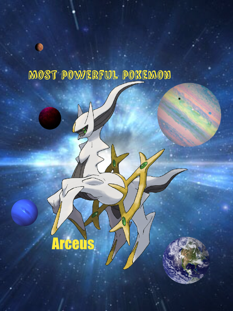 I think Arceus is the most powerful. Think of another Pokemon which can beat Arceus!!!!