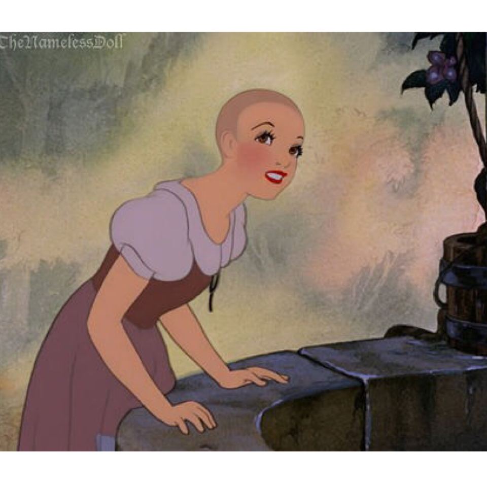 -Description-

Princess Snow White (who's still beautiful even though bald) with no hair