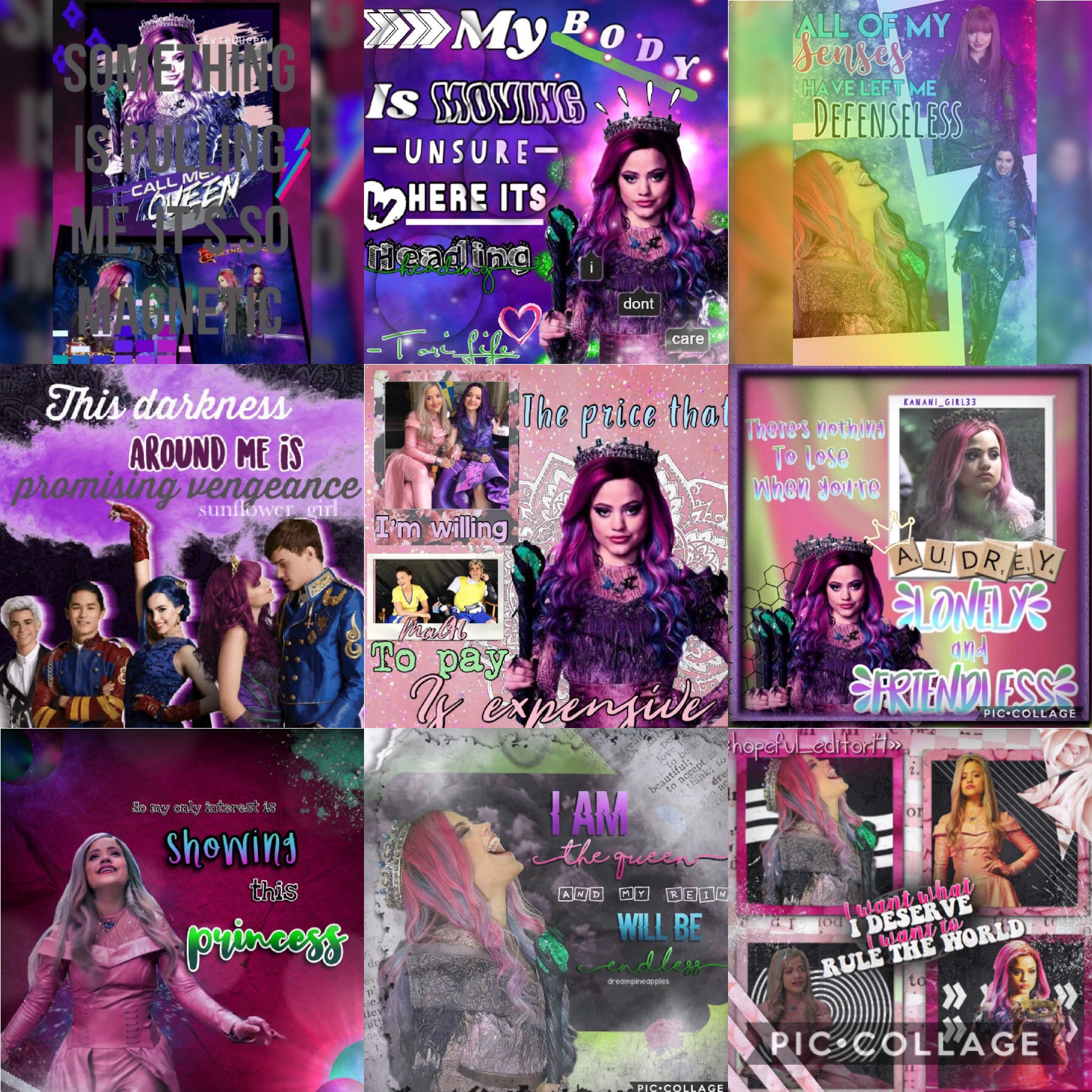 Here’s the mega collab!!
Collage by (starting top left) EvieQueen, Tori_Life, girlandheroutfits, suflower-girl, Mal45, Kanani_girl33, The_Divergent-Tribute, DreamPineapples, and finally, me!
