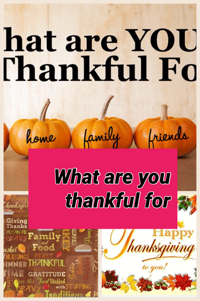 What are you thankful for