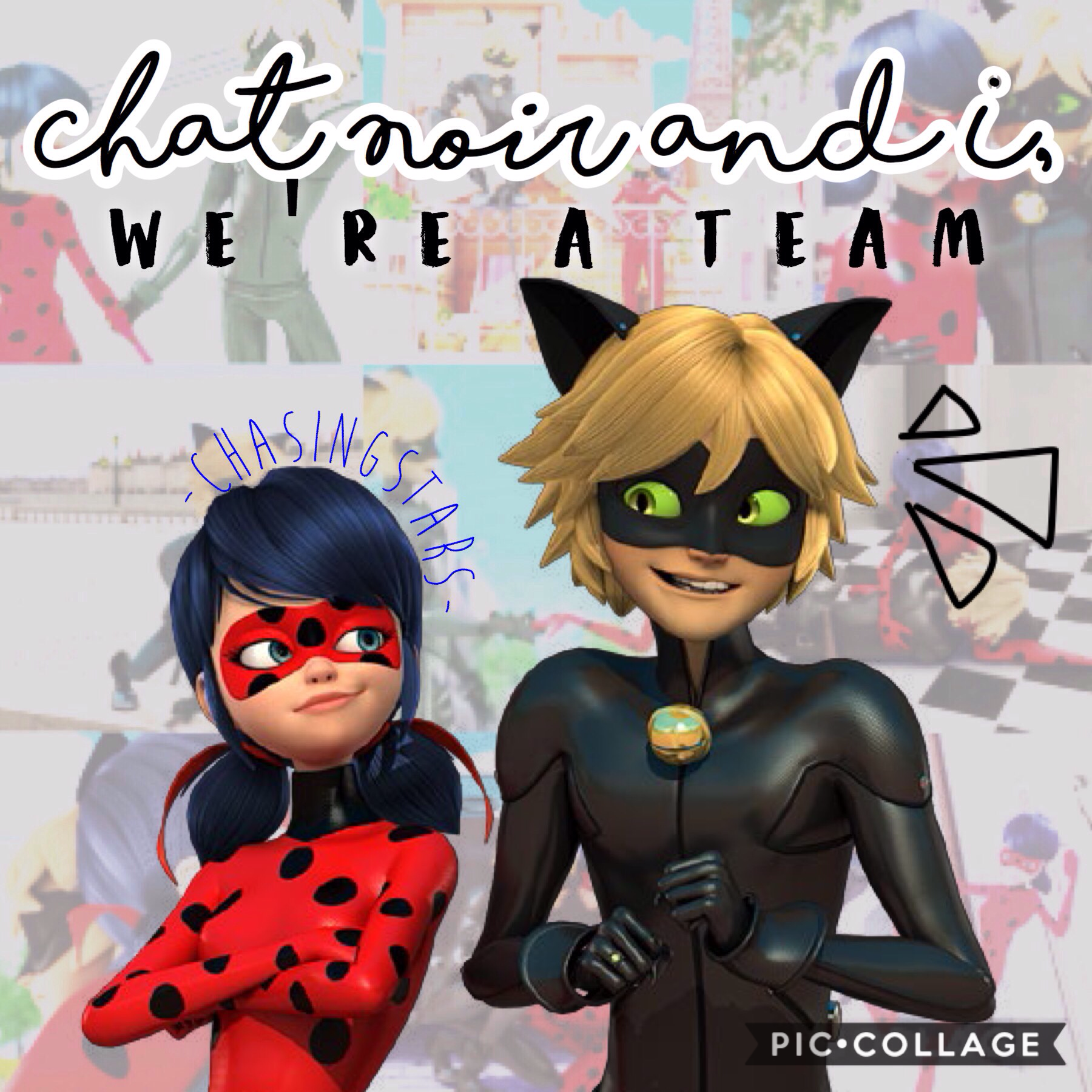 🐞

So, I didn't start watching Miraculous very long ago, but over the time, I have developed a slight (read: abnormal) obsession and decided it was only right to make a collage. 
