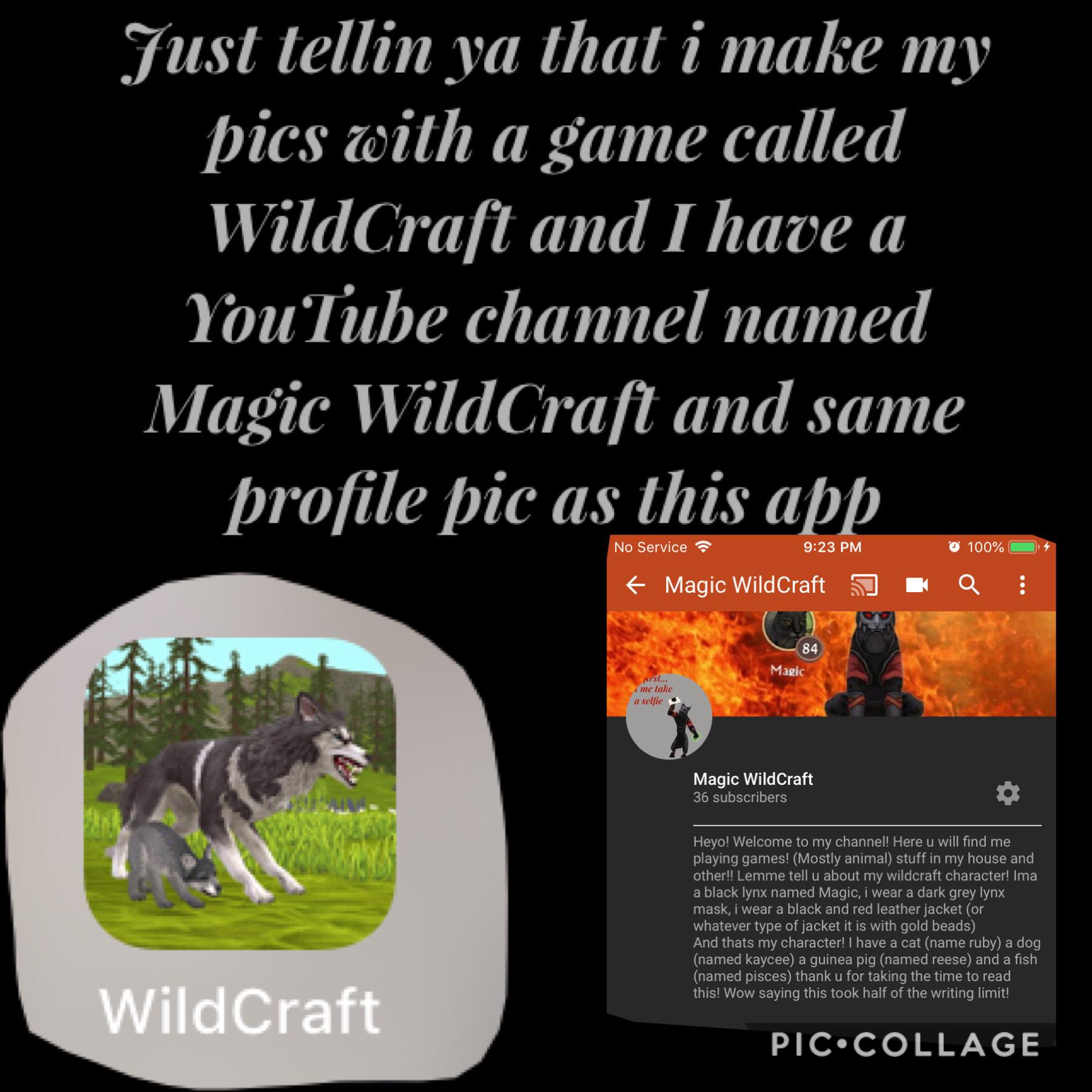       😺TAP😺







Hai!! Im Magic WildCraft. Im new! Plz read all info before moving on! Thx for noticing me!!