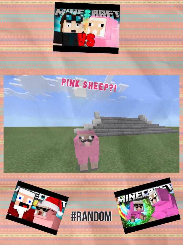 #random, I found a sheep and dyed it pinked in my world, #MyiPad