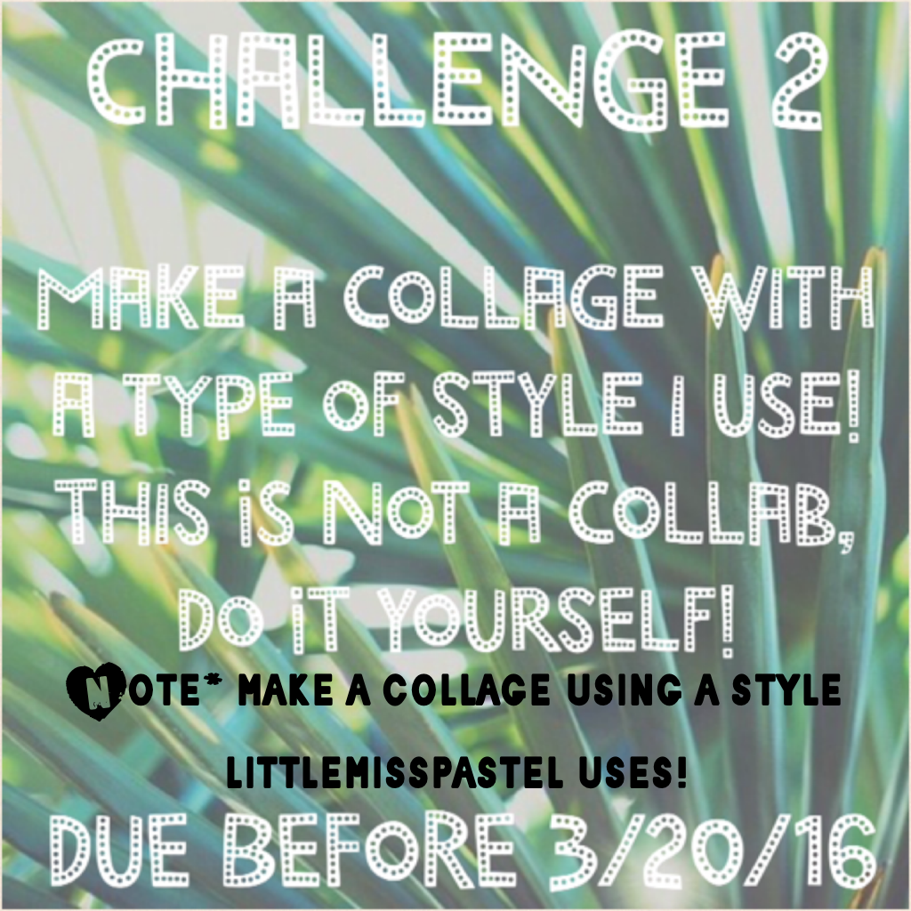 Note* make a collage using a style littlemisspastel uses!