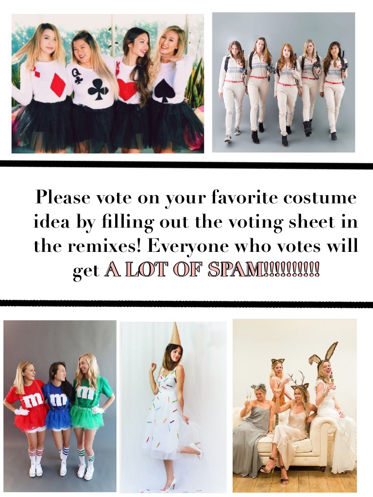 sunflower_vibes, KatDoesTheStuff and I are looking for a boss costume this year! please vote!!!!💐💐💐
