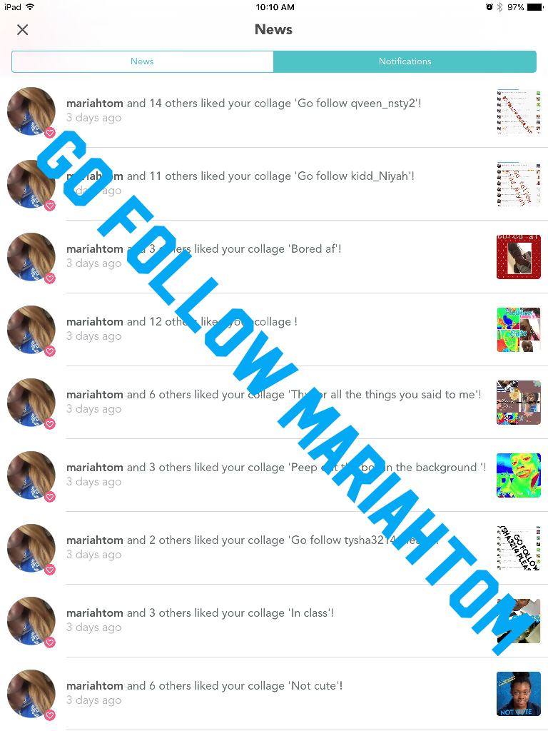 Go follow mariahtom 