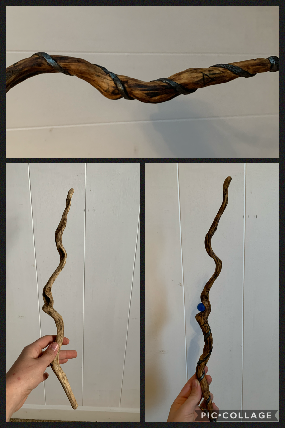 Today’s project: turning a stick into a wizard’s wand