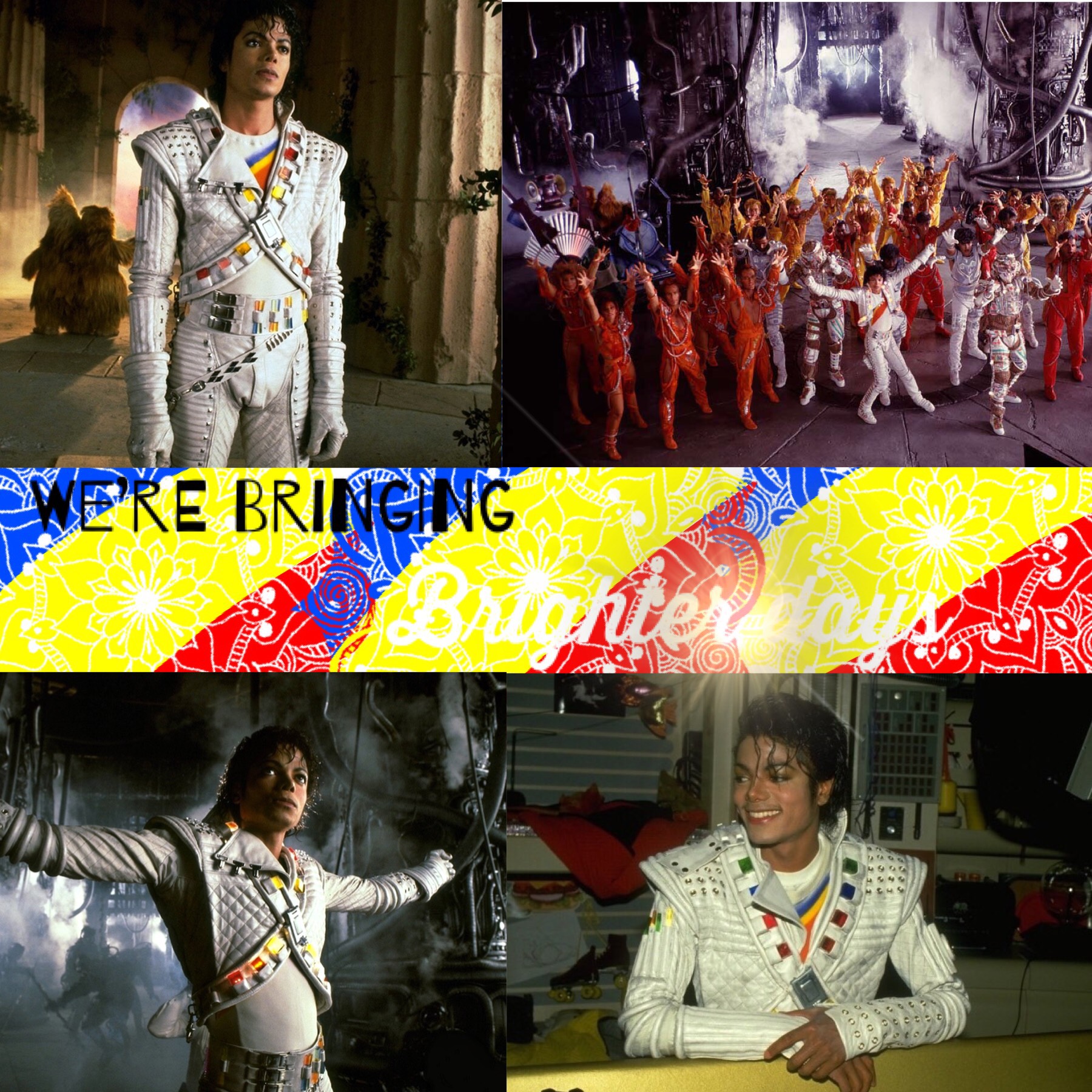   😂tap😉

Ok don’t know if I like this or nah! For those of u who don’t know mj did a Disney world movie thing called captain eo and that’s what this is from. (His colors were red yellow and blue) ~another part of me~ by: mj 💕